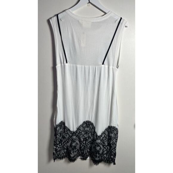 Anthropologie Maeve Black Lace T-Shirt‎ Slip Dress Size Side Zip Size Small NEW - Picture 6 of 14